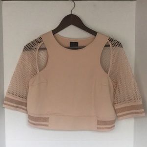 Lime & Vine mesh cropped top